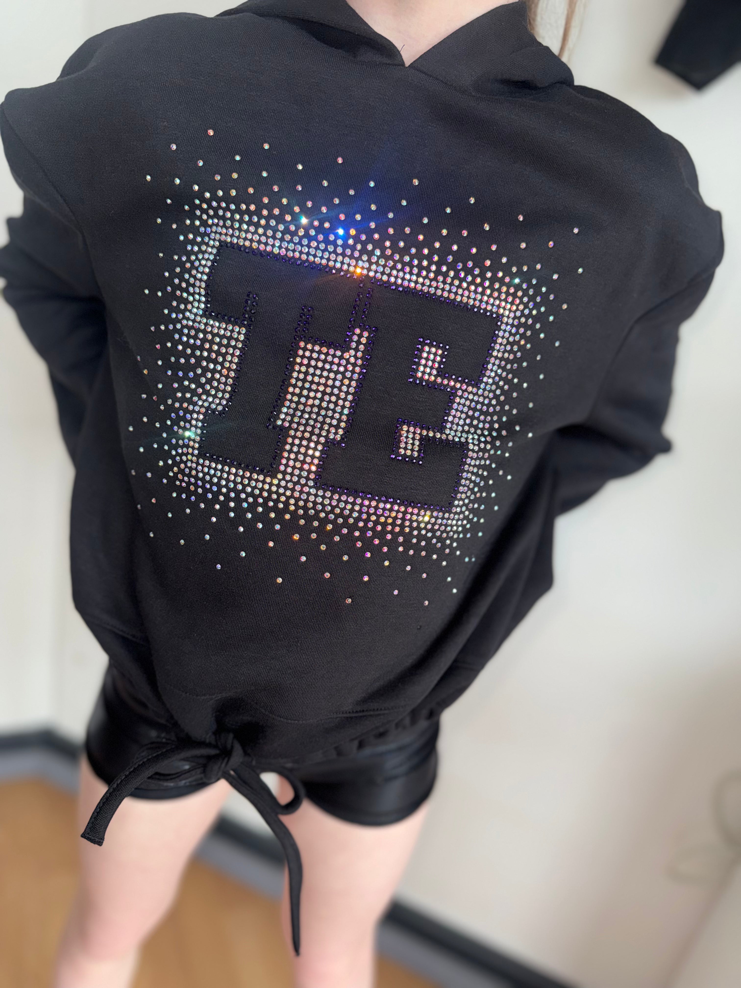 TE Cropped Diamond Hoodie