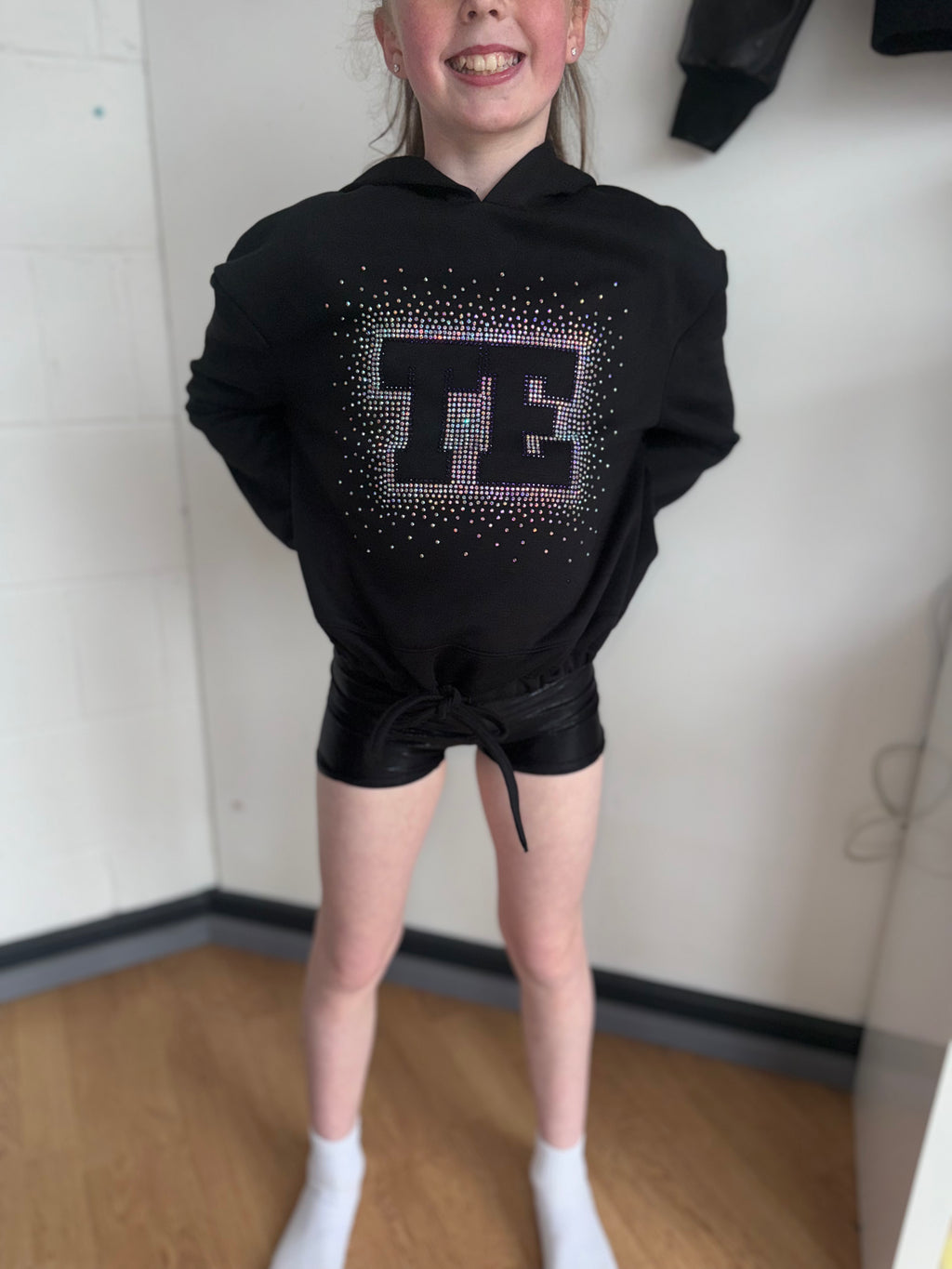 TE Cropped Diamond Hoodie