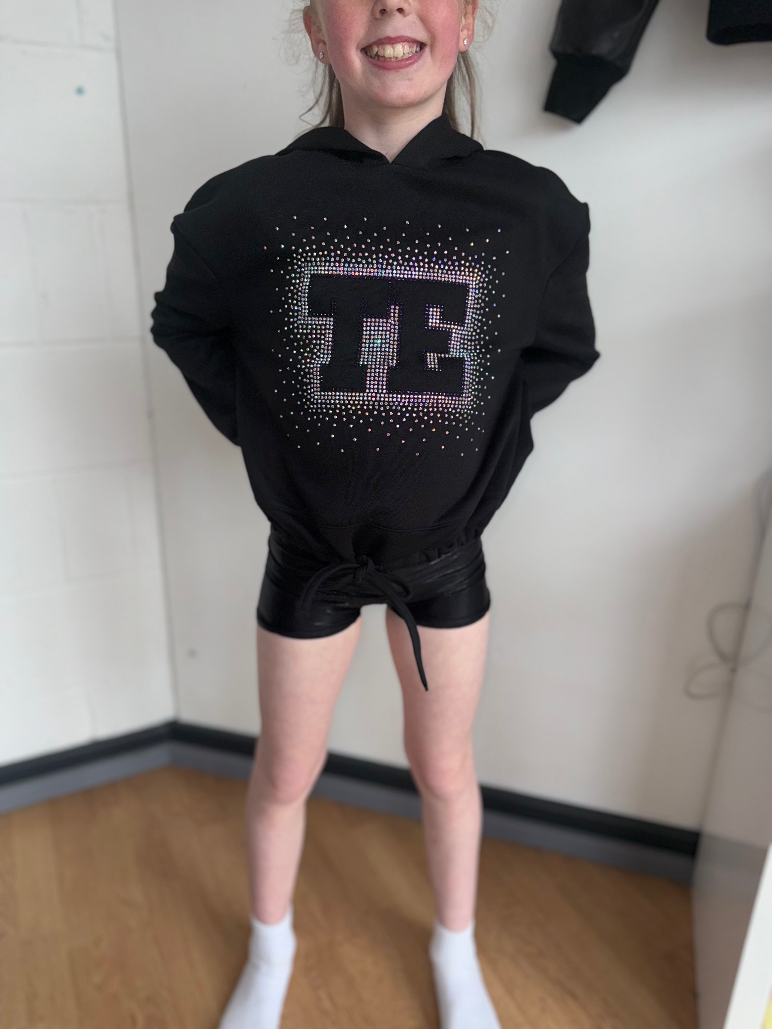 TE Cropped Diamond Hoodie