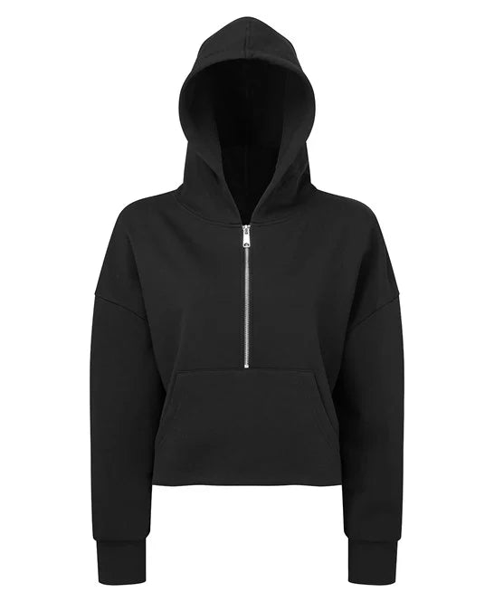 TE Cropped Half Zip Diamond Hoodie